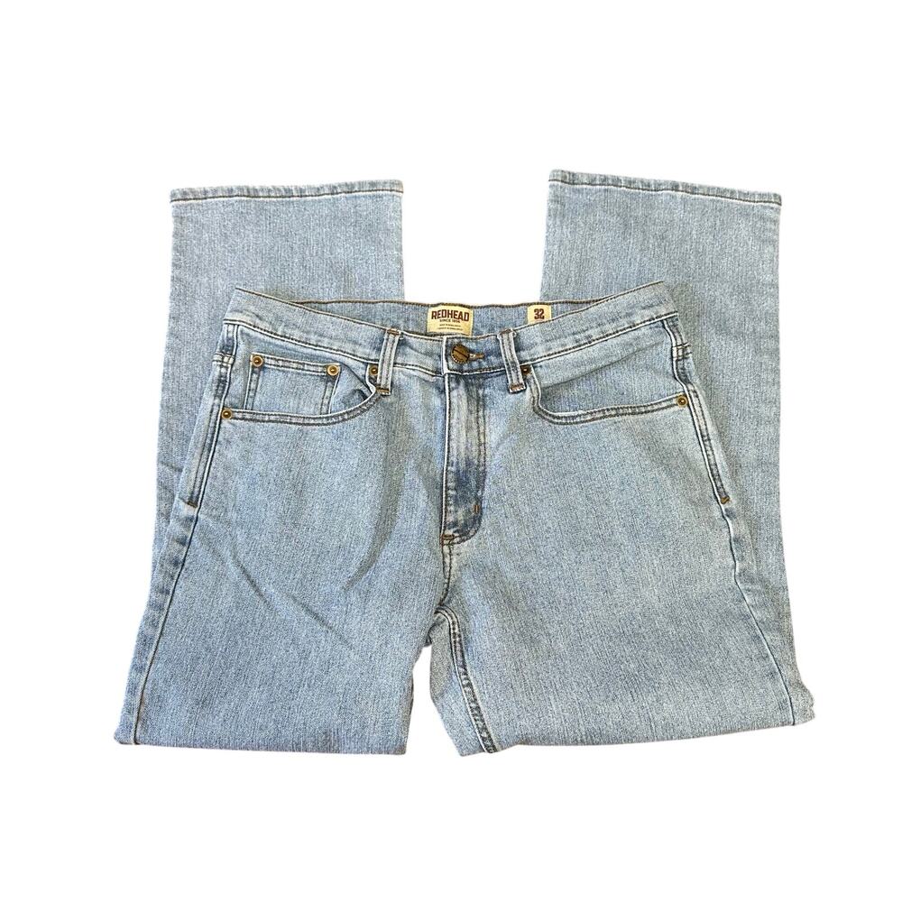 Redhead Denim Blue Jeans Mens‎ 32x29 Relaxed Fit Work Wear Cotton Bass Pro Shops